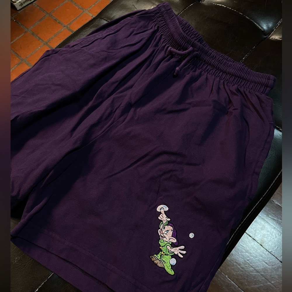 Purple Disney Dopey shorts